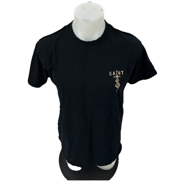 Saint Morta M Men Pullover Crewneck T-shirt Short Sleeve Cotton Jersey HOLE 6-4k - Picture 3 of 10